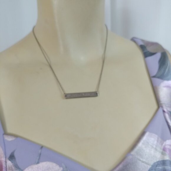 925 STERLING SILVER Bar Necklace "KRISTEN" Altitude Coordinates Handmade Jewelry - Picture 1 of 8